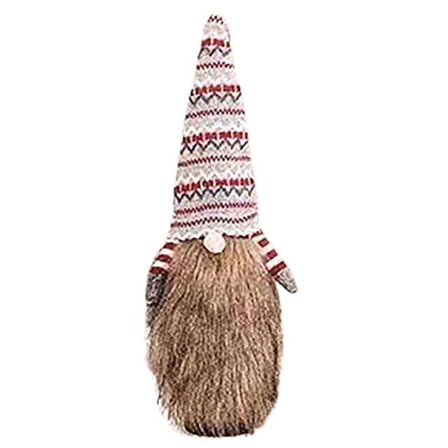 Funda para botella navideña, decorativa y festiva, de lana tejida sin rostro y con barba larga, estilo europeo.