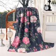 thumbnail image 2 of Pioneer Flower Floral Print Pattern Blanket,Comfortable Soft Flannel Throw Blanket,All Season,Warm Lightweight Blankets for Sofa Bed Couch Living Room Chair,50"x60", 2 of 4