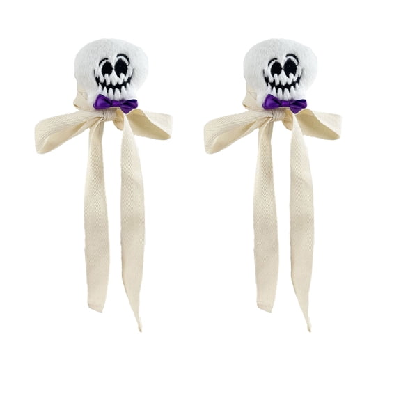 ZORVINEX Halloween Curtain Tiebacks - 2 Pack Polycotton Window Holdbacks with Soft Doll Design for Festive Home Decor and Party Decorations Multicolor