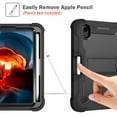 thumbnail image 4 of SaniMore for iPad Mini 6th Generation 8.3" 2021 Tablet Case with Pencil Holder, 3 Layers Multi-Functional [Built-in Kickstand] Heavy Duty Shockproof Rugged Case for iPad Mini 6th Gen, Black, 4 of 8
