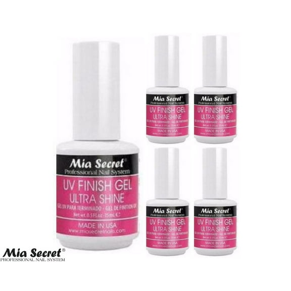 Mia Secret UV Finish Gel Ultra Shine 1/2 oz (FG-01) x 5