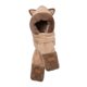 thumbnail image 2 of Gorro 3 en 1 con capucha, bufanda, gorro informal, bufanda, guantes, gorro cálido de invierno para senderismo, niños y niñas, deportes al aire libre, Marrón, 2 of 10