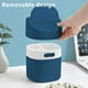 thumbnail image 5 of Papelera de sobremesa con tapa abatible - Mini papelera de plástico para oficina, coche o dormitorio - Pequeño contenedor sanitario de 5,3x5,3x6,5 pulgadas en blanco o azul, 5 of 6