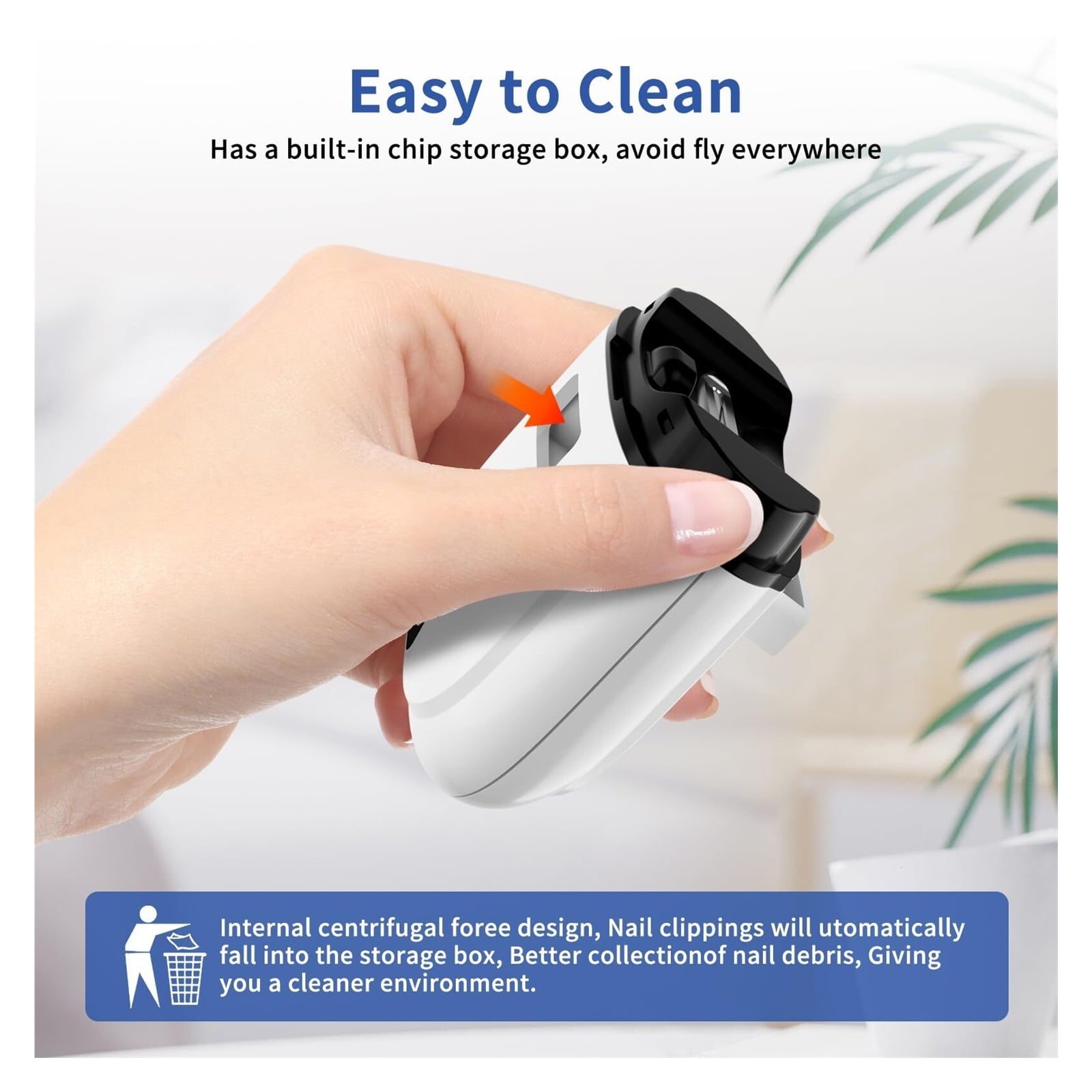 Electric Nail Clipper, 3 Speeds Automatic Electric Nail Trimmer for Adults Seniors Baby Children with LED Light, Rechargeable Electric Nail Clippers for Men Women Kids, Electric Finger Toe Nail Cutter