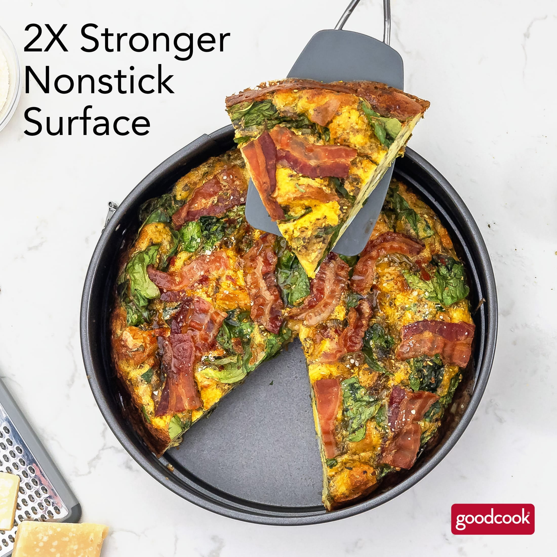 (2 pack) GoodCook PRO Nonstick Steel Springform Pan, 9", Gray