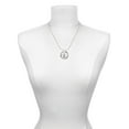 thumbnail image 3 of Delight Jewelry Silvertone Love on White Spinners Gymnastics Ring Charm Necklace, 18", 3 of 4