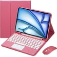 thumbnail image 1 of Funda con teclado táctil para iPad Air de 11 pulgadas M3 (2025) / M2 (2024), iPad Air 5ta (2022) / Air 4ta generación (2020) de 10,9 pulgadas, con mouse - Teclado Bluetooth táctil magnéticamente, 1 of 8