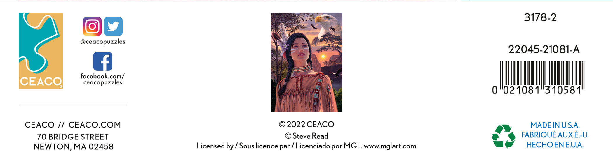 Ceaco 1000-Piece Native American Mystic Dreams Interlocking Jigsaw Puzzle
