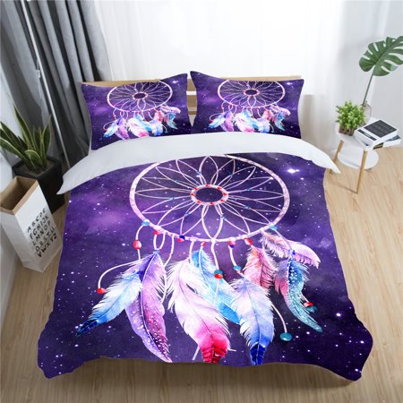 Milsleep Starry Sky Painting Duvet Cover Sets Fashionable Dream Catcher Quilt Cover Set,Queen (90"x90")