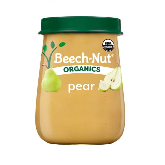 Beech-Nut Organics Stage 1 Organic Baby Food, Pear, 4 oz Jar