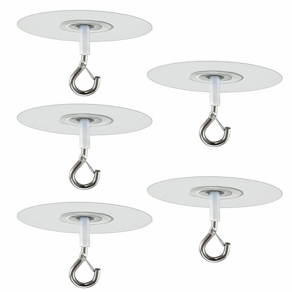 LAMIRO No Hole Adhesive Ceiling Hooks For Hanging Light Plants,Sticky Eye Hooks