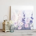 thumbnail image 2 of Wall Art Prints, Lavender Framed Canvas Prints for Bedroom Living Room Bathroom Office, Pastoral Pastel Purple Pink Wildflower Gallery Wrap Wall Art Poster for Gifts Home Decor 8"x8", 2 of 9