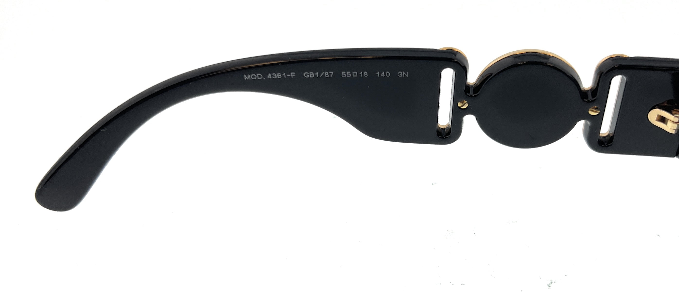 Versace Unisex Sunglasses VE 4361 Black Plastic Geometric