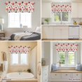 thumbnail image 4 of Curtain Valance for Windows, Watercolor Pink Red Rose Kitchen Valances Rod Pocket Short Curtains, Vintage Floral Art on Linen Window Valance for Bedroom Bathroom Living room 42x12in, 4 of 9