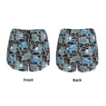 thumbnail image 5 of Lsque Blue Excavator Printed Women's Running Shorts with Liner Pockets,Elastic Quick Dry Workout Athletic Gym Yoga Shorts,Womens High Waist Shorts-XX-Large, 5 of 9