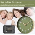 thumbnail image 3 of Modern Wall Clock,12 inch Silent Non Ticking Wall Clock,Battery Operated, Analog Wall Clock for Living Room Bedroom Kitchen Office Classroom Decor (Green), 3 of 7
