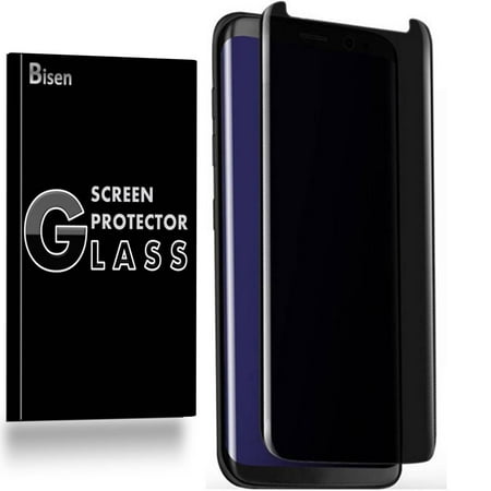 Samsung Galaxy S8 (2017 Release) [BISEN] Privacy Anti-Spy Tempered Glass Screen Protector, 3D Curved, Full Screen Coverage, Anti-Scratch, Anti-Shock, Shatterproof
