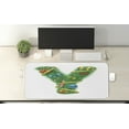 thumbnail image 2 of Christmas Alphabet Computer Mouse Pad, Holiday Theme Y Letter Baubles Pattern on Plain Backdrop, Rectangle Non-Slip Rubber Mousepad X-Large, 35" x 15", White Green and Sea Blue, by Ambesonne, 2 of 2