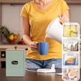 thumbnail image 6 of PERFNIQUE Kitchen Canisters, Airtight Canister Sets of 4 for Kitchen Counter, Sage Green Kitchen Accessories, Coffee Tea Sugar Flour Spice Tin Jars Food Storage (Sage Green), 6 of 7