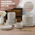 thumbnail image 3 of Vesteel 16 Pieces Dinnerware Sets, Premium Stoneware Dishes Set for 4, Speckled Plates and Bowls Set for Home Restaurant, Microwave and Dishwasher Safe - Cappuccino Brown, 3 of 9