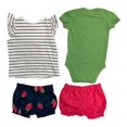 thumbnail image 2 of Carter's Baby & Toddler Girl's 4-Piece Short Sleeve & Short Playwear Set (Berry Sweetest, 24M), 2 of 2