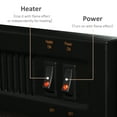 thumbnail image 5 of HOMCOM Electric Fireplace Insert for Wood Cabinets with Realistic Flame Effect and Automatic Shut-Off, Black, 5 of 9