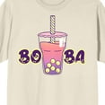 thumbnail image 2 of Bobadorable Pink & Purple Gradient Boba Drink Natural Graphic Tee-Small, 2 of 4