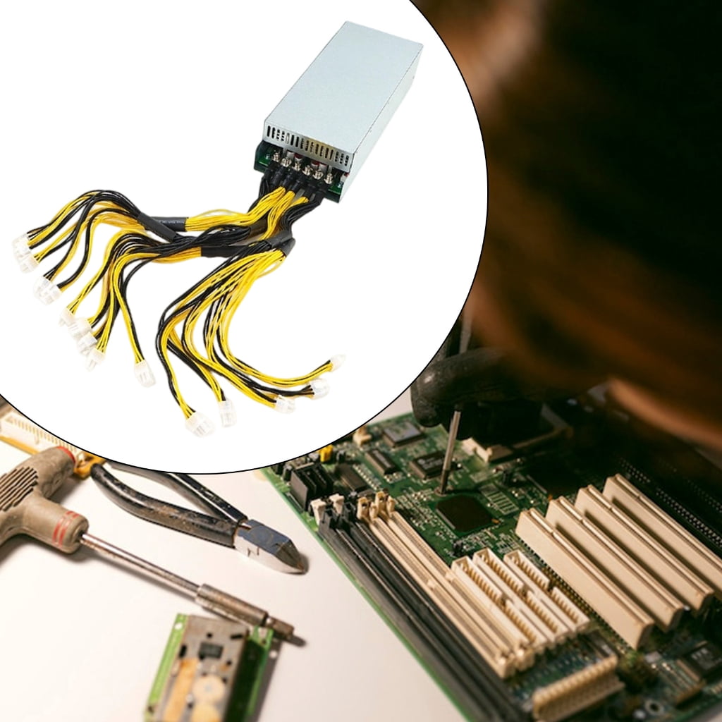 3600W Mining Power Supply Video Game Computer White Power Supply Low Noise