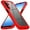 Red, variant on XPM for Samsung Galaxy A17 5G Phone Case, Hybrid Transparent Rubber with Metal Buttons & Camera Edges Hard TPU Corner Frame Bumper Cover for Galaxy A17 (Red)