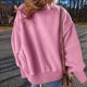 thumbnail image 5 of Suéter de Cuello Redondo para Mujer, Holgado, de Lana de Cordero, Informal, Versátil, de Larga, para Otoño e Invierno. Rosa M, 5 of 9