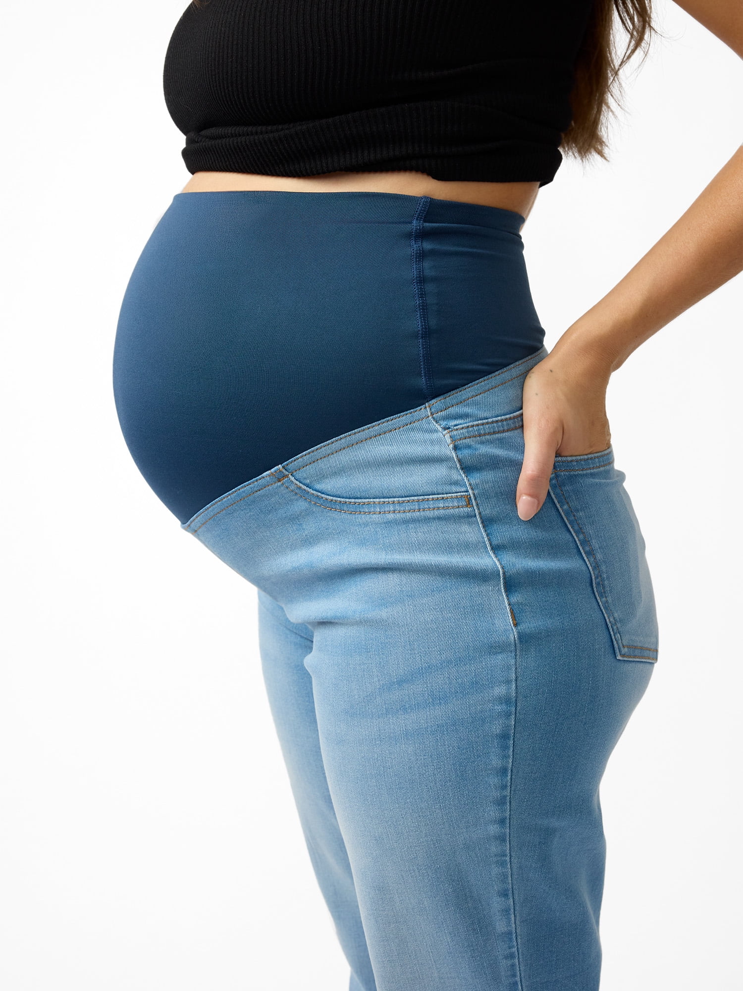 Ingrid & Isabel For Every Belly Women's Maternity Straight Denim Jean, Sizes S-XXL