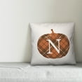 thumbnail image 3 of Creative Products Plaid Pumpkin Monogram - N 18x18 Spun Poly Pillow, 3 of 3