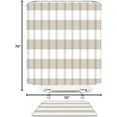 thumbnail image 3 of 2 Piece Striped Shower Curtain Sets with Bath Mat,Brown Boho Striped Modern Fashion Brown Design Pattern Bathroom Decor Polyester Curtain with Hook, 3 of 3