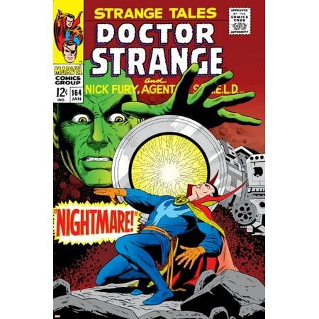Strange Cover - Strange Tales No.164 Cover: Dr. Strange and Yandroth Print Wall Art By Dan Adkins
