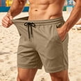 thumbnail image 3 of EOYWHK Mens Active Shorts Quick Dry Elastic Waist Drawstring Workout Shorts for Men Soft Lightweight Breathable Wear Daily Wear Outdoor Khaki, Size XXL, 3 of 9