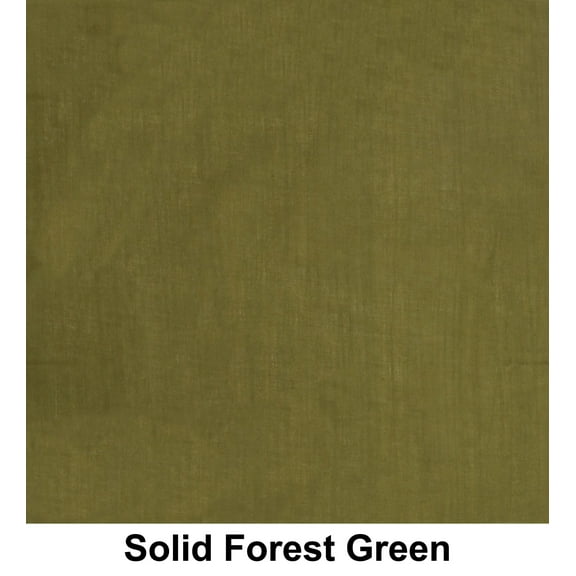 Solid Forest Green Print Cotton Bandana (22 inches x 22 inches)