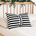 thumbnail image 6 of Striped Bow Lumbar Throw Pillow 20x13 Soft Velvet Decorative Cushion for Couch Bed Sofa, Water Resistant, Gray Yellow White, 6 of 6