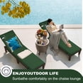 thumbnail image 6 of Outdoor Lounge Chair Cushions, 72×21×3in High-Density Foam Chair Cushion with Ties and Pillow, Anti-fading Patio Chaise Lounge Cushions for Pool & Beach（2pc, Dark green）, 6 of 6
