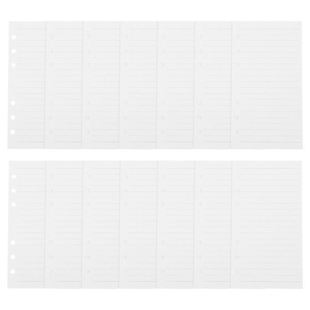 LEEYNEERLined Notebook Paper for Writing Smooth White Paper Compatible with A6 6Hole Binders 45 Sheets