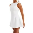 thumbnail image 3 of Gupgi Women White Summer Sleeveless Backless Mini Dress Elegant Formal Party Flowy Short Dress, 3 of 8