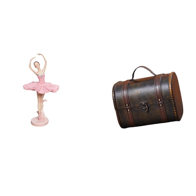 Estatua de la bailarina,Estatua de niña de ballet Escultura de niña de resina Artesanía,Figura de bailarina para decoración de escritorio,Estuche organizador de joyas,Organizador de joyas