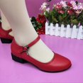 thumbnail image 5 of Elderly Low Heel Dance Shoes Black Solid Color Leather Shoes Suitable for Walking Dancing Wear, 5 of 5