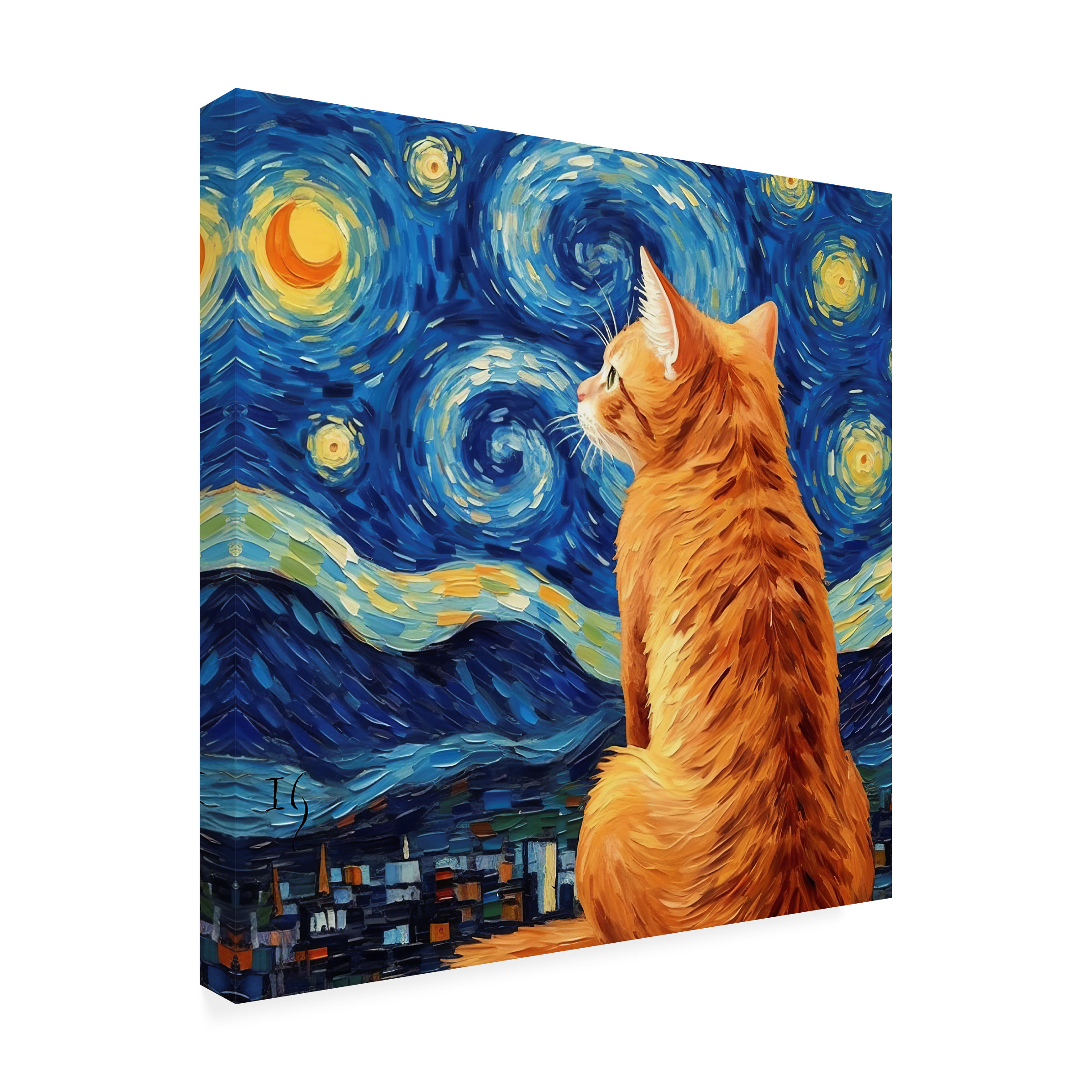 Canvas Wall Art - Ivan Guaderrama 'Under Starry Night' Wall Art for Living Room, Bedroom, or Office DÃ©cor by Trademark Fine Art - 35 x 35 Inches