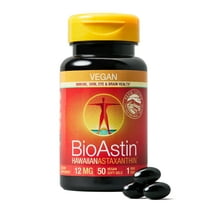 Nutrex Hawaii Vegan BioAstin Hawaiian Astaxanthin - 12mg, 50 Softgels - Farm-Direct Premium Antioxidant Supplement to Support Eye, Skin, Joint & Immune System Health - Vegan, Non-GMO & Gluten-Free