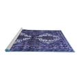 thumbnail image 2 of Ahgly Company Machine Washable Indoor Rectangle Persian Blue Traditional Area Rugs, 7' x 9', 2 of 4