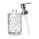 thumbnail image 1 of Diamond Embossed Glass Soap Dispenser with 304 Rustproof Stainless Steel Pump, Bathroom Soap Dispenser, 1 of 5
