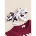 thumbnail image 6 of Nygoyerh Newborn Baby Girls Pants Set Long Sleeve Romper + Butterfly Print Pants + Headband 2PCS Set Fall Infant Clothing for 1M-18M, 6 of 7