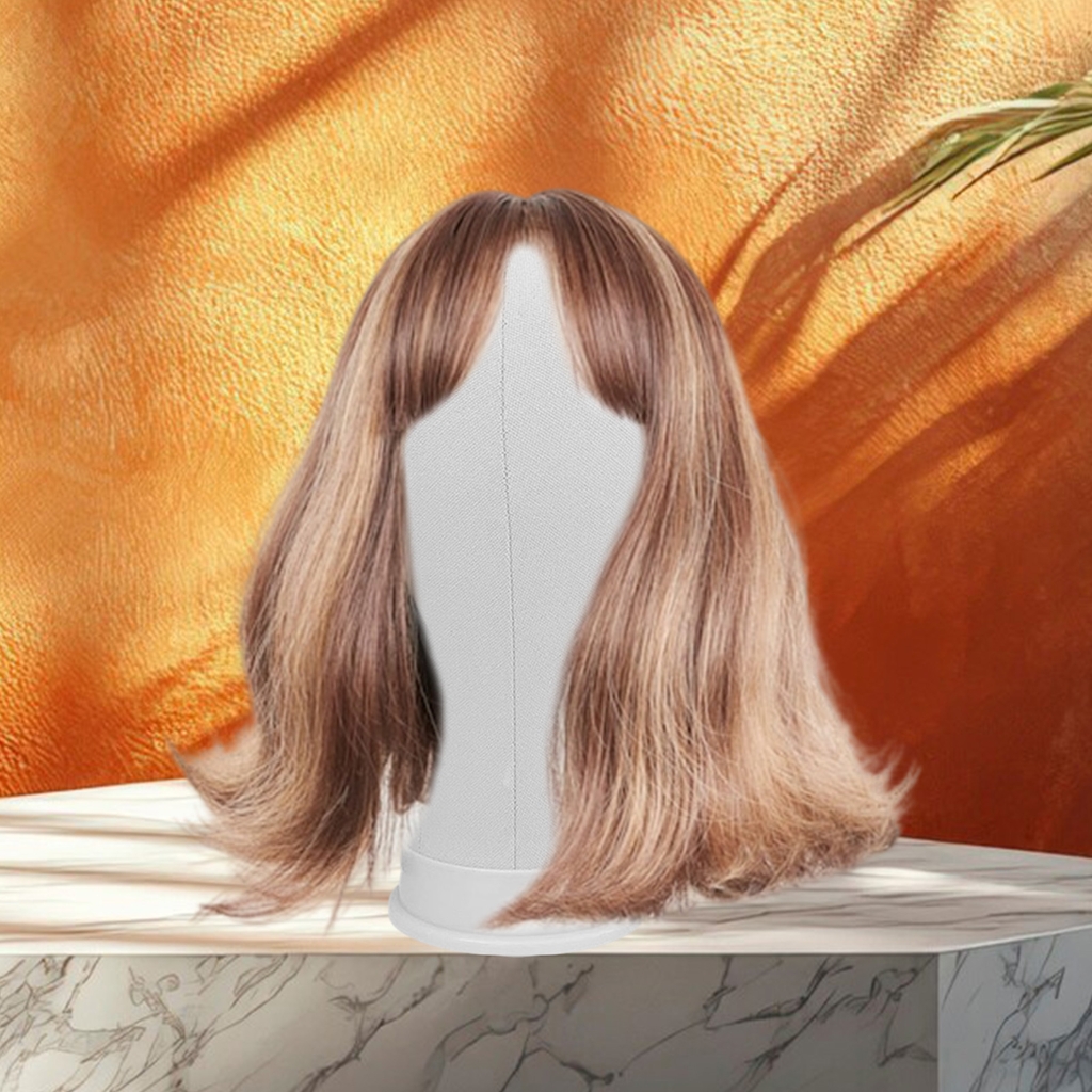 2Pcs Canvas Salon Mannequin Head For Hairdressers 21/22Inch With Mounting Hole Realistic Contouring Styling Stability