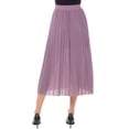 thumbnail image 4 of MixMatchy Women's Elastic High Waisted Wide Pleated A-Line Long Skirt, 4 of 6