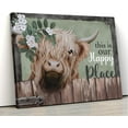 thumbnail image 2 of WFSposter Farmhouse Highland Cow Wall Art Bathroom Wall Decor Retro Rustic Funny Animal Canvas Print Vintage Picture Painting for Bedroom Decoration, 2 of 6